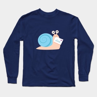 Blue snail mail Long Sleeve T-Shirt